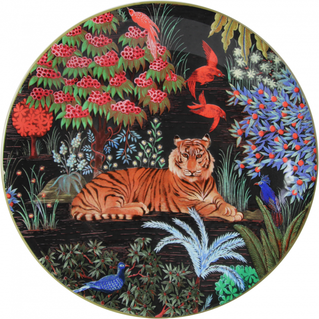 Тарелка десертная с тигром