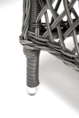 "Дольче" обеденная группа из искусственного ротанга, цвет графит