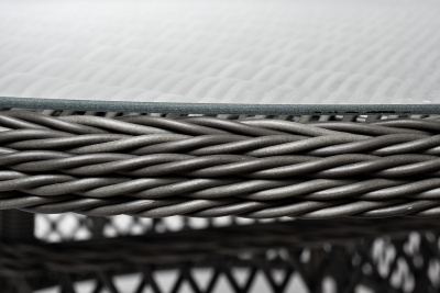 "Дольче" обеденная группа из искусственного ротанга, цвет графит