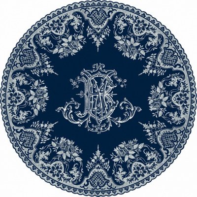 Тарелки под второе Монограмма Blue 4шт