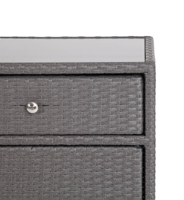 "Мальта" тумба плетеная из искусственного ротанга, цвет графит